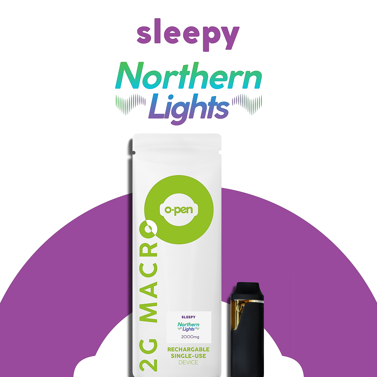 O.pen O.pen MACRO Northern Lights (Sleepy) 2,000mg AllInOneVape