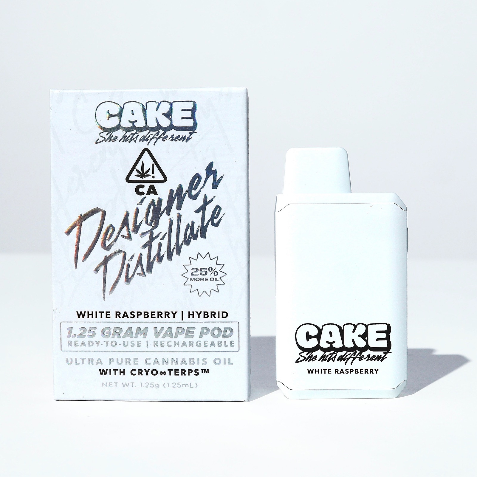 CAKE she hits different: White Raspberry - 1.25 Grams CAKE she hits different: White Raspberry - 1.25 Grams