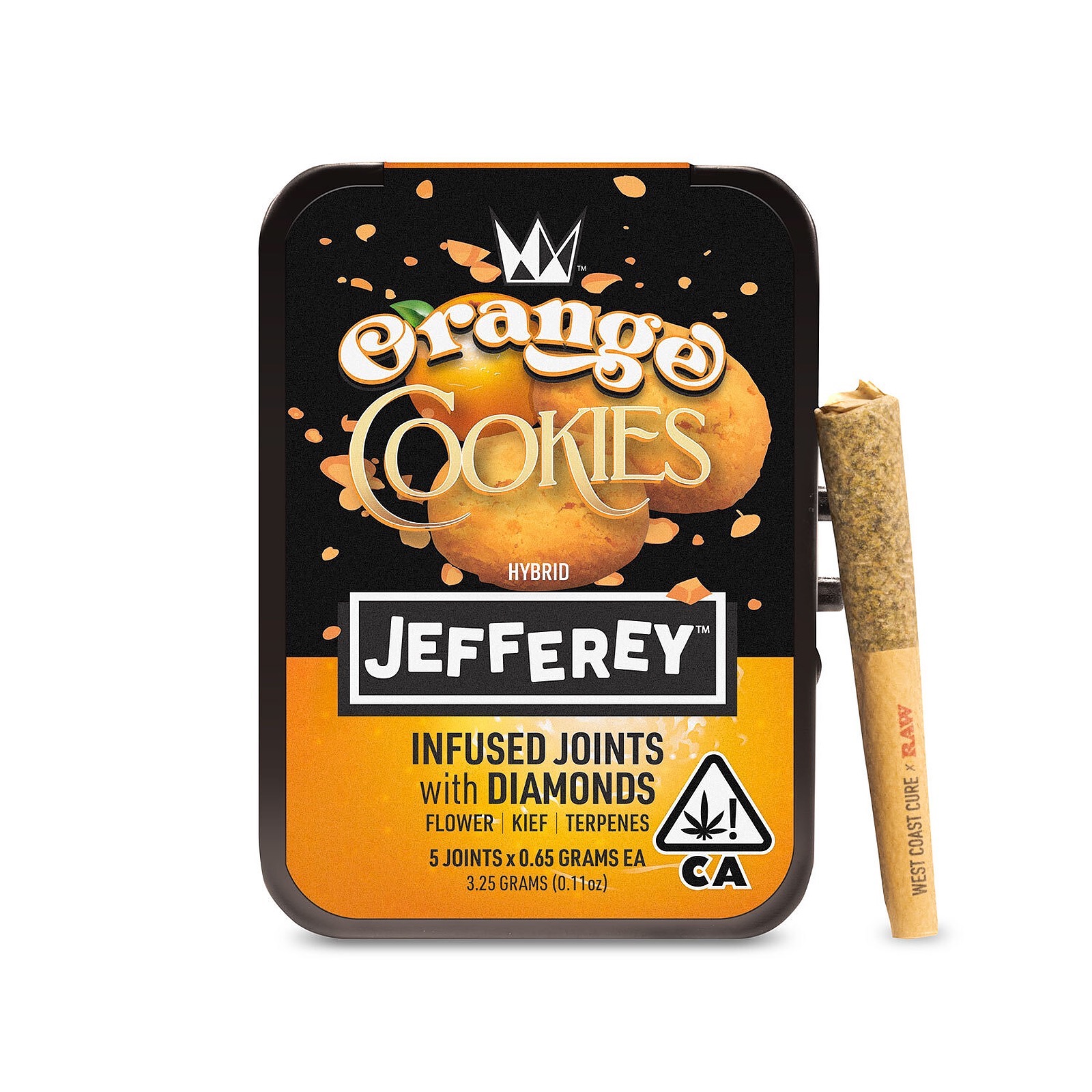 West Coast Cure Orange Cookies Jefferey Infused Joint .65g 5 Pack