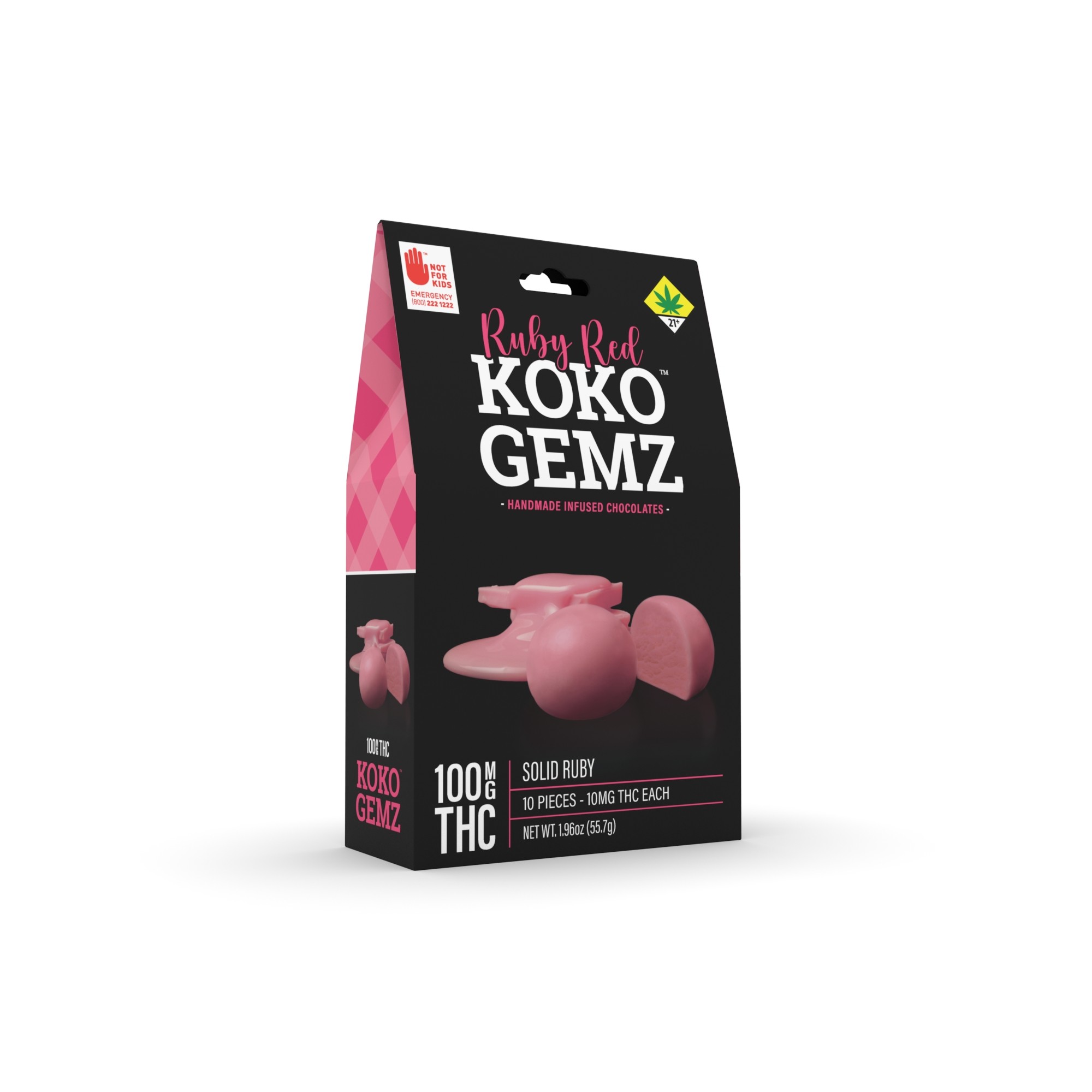 Koko Gemz Ruby Cacao 100mg 10pack Leafly