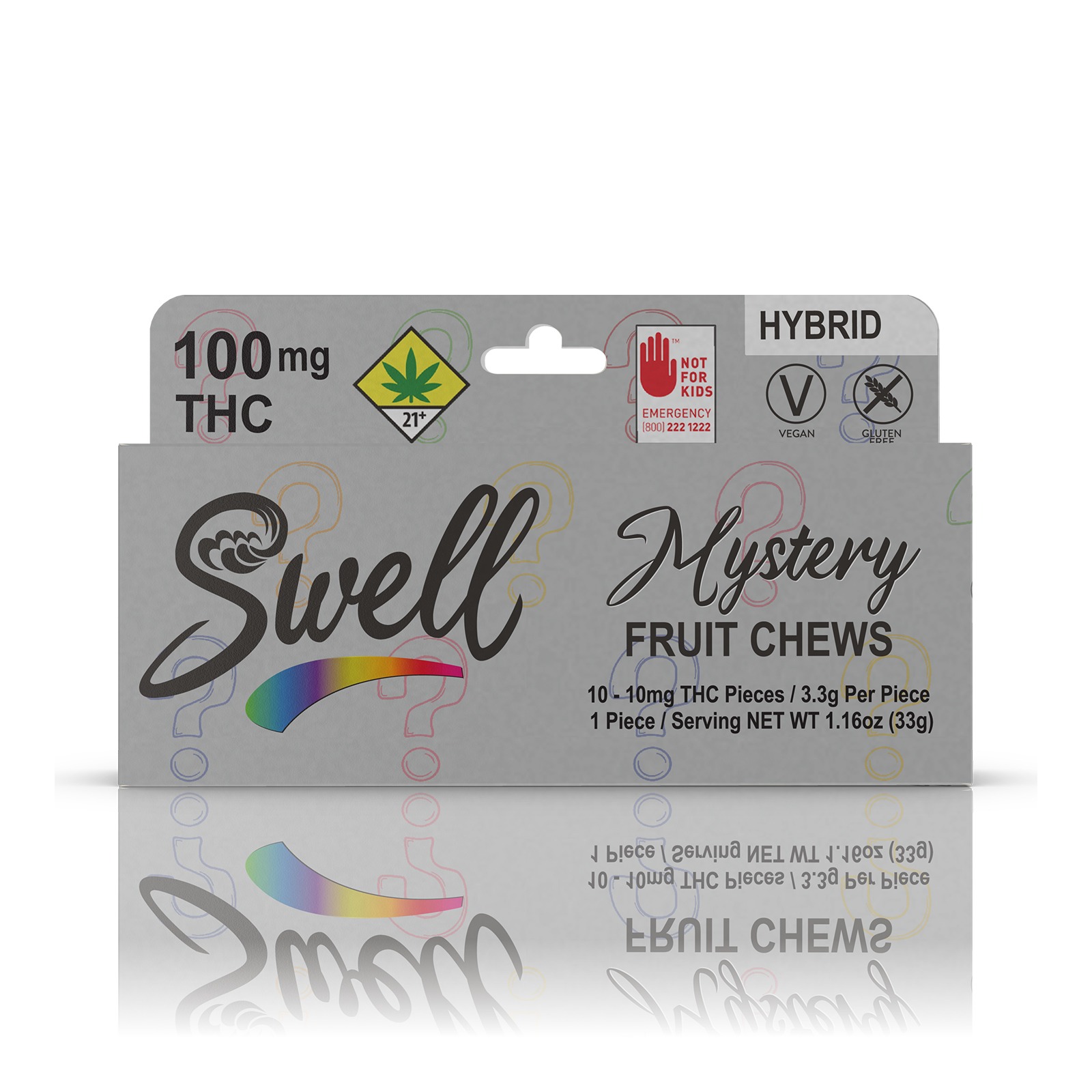 Swell Cannabis Hybrid Mystery Fruit Chews 100mg 10pack Leafly