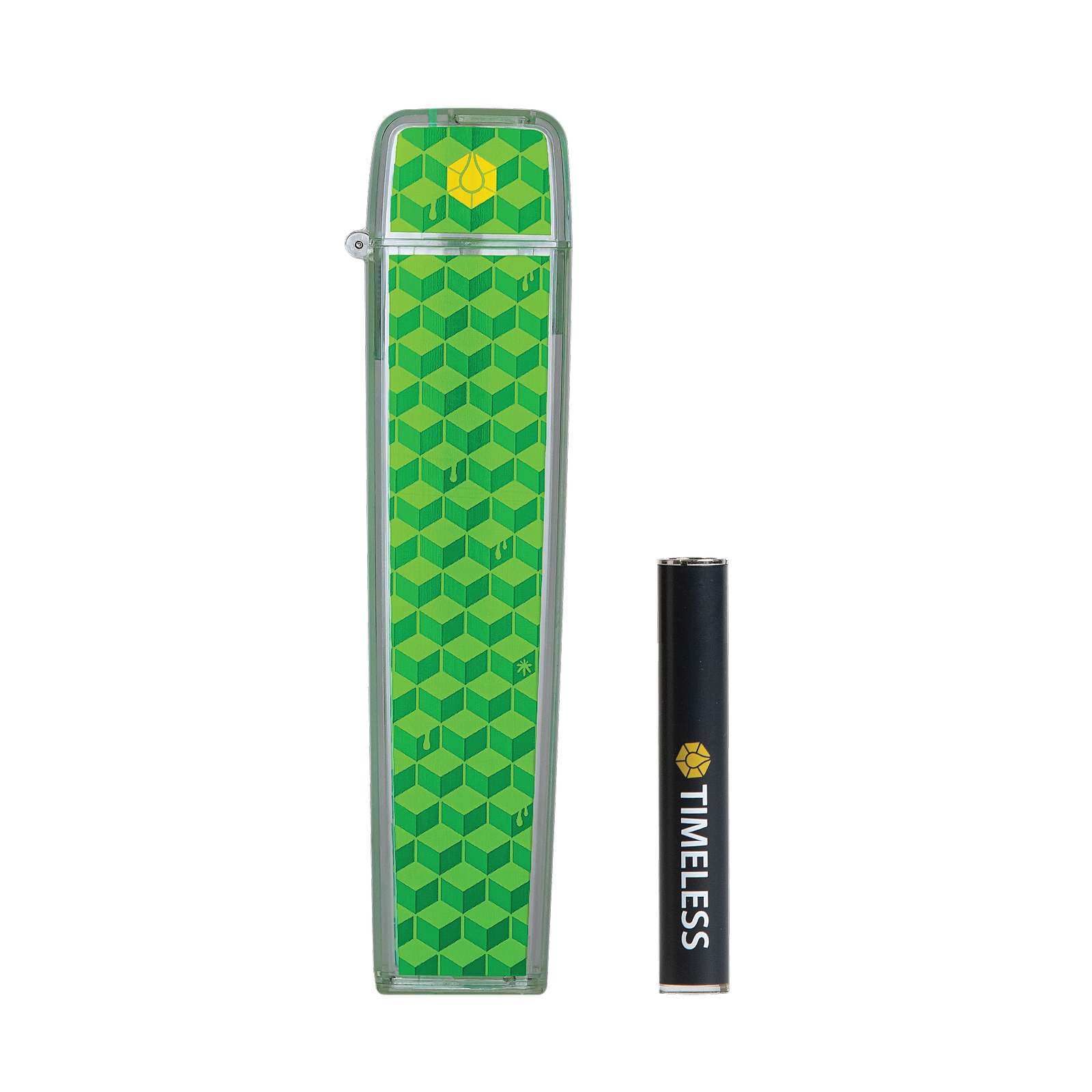 Timeless Vapes Timeless Green Flip Case & Battery Combo 1000mg Leafly
