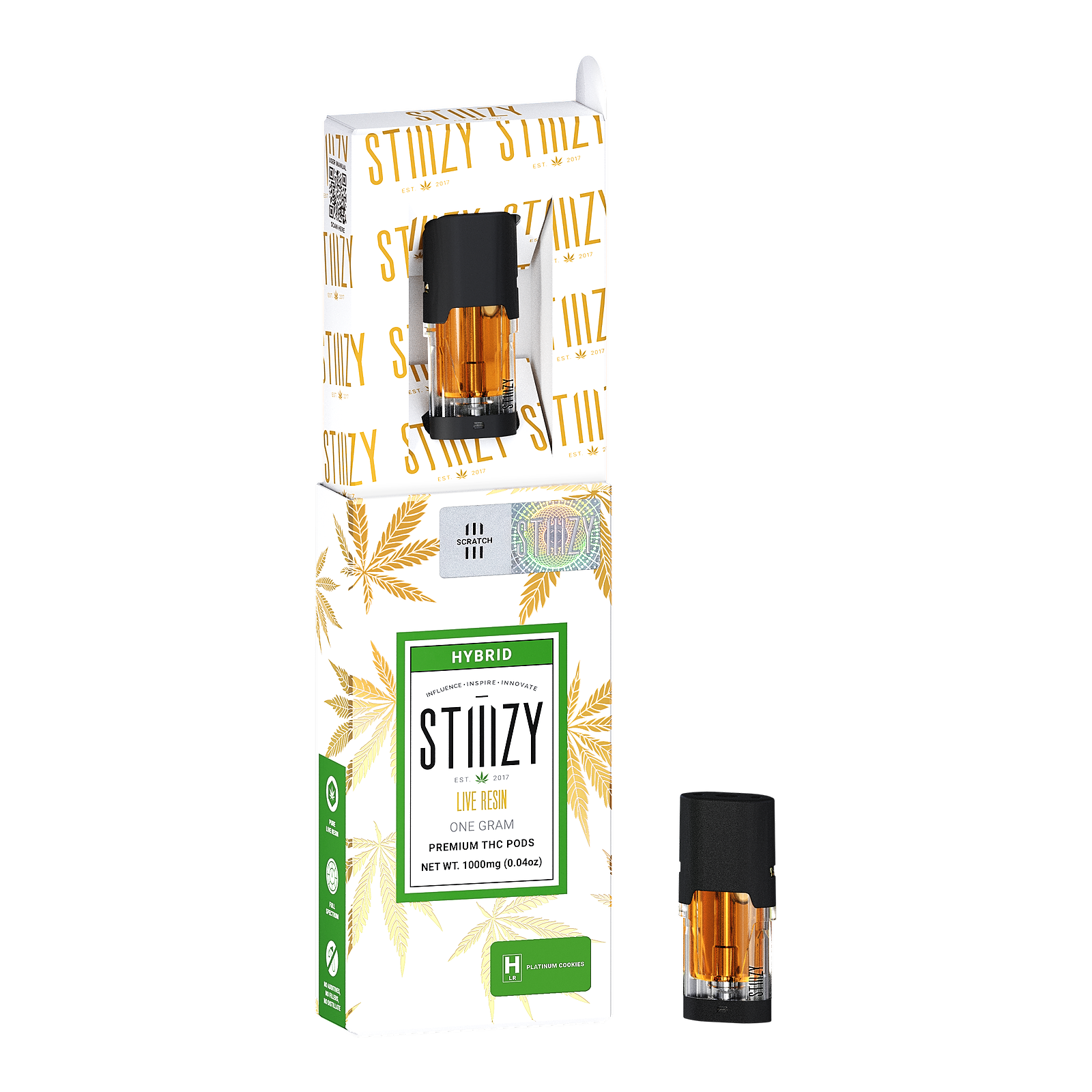 STIIIZY PLATINUM COOKIES LIVE RESIN POD 1G Leafly