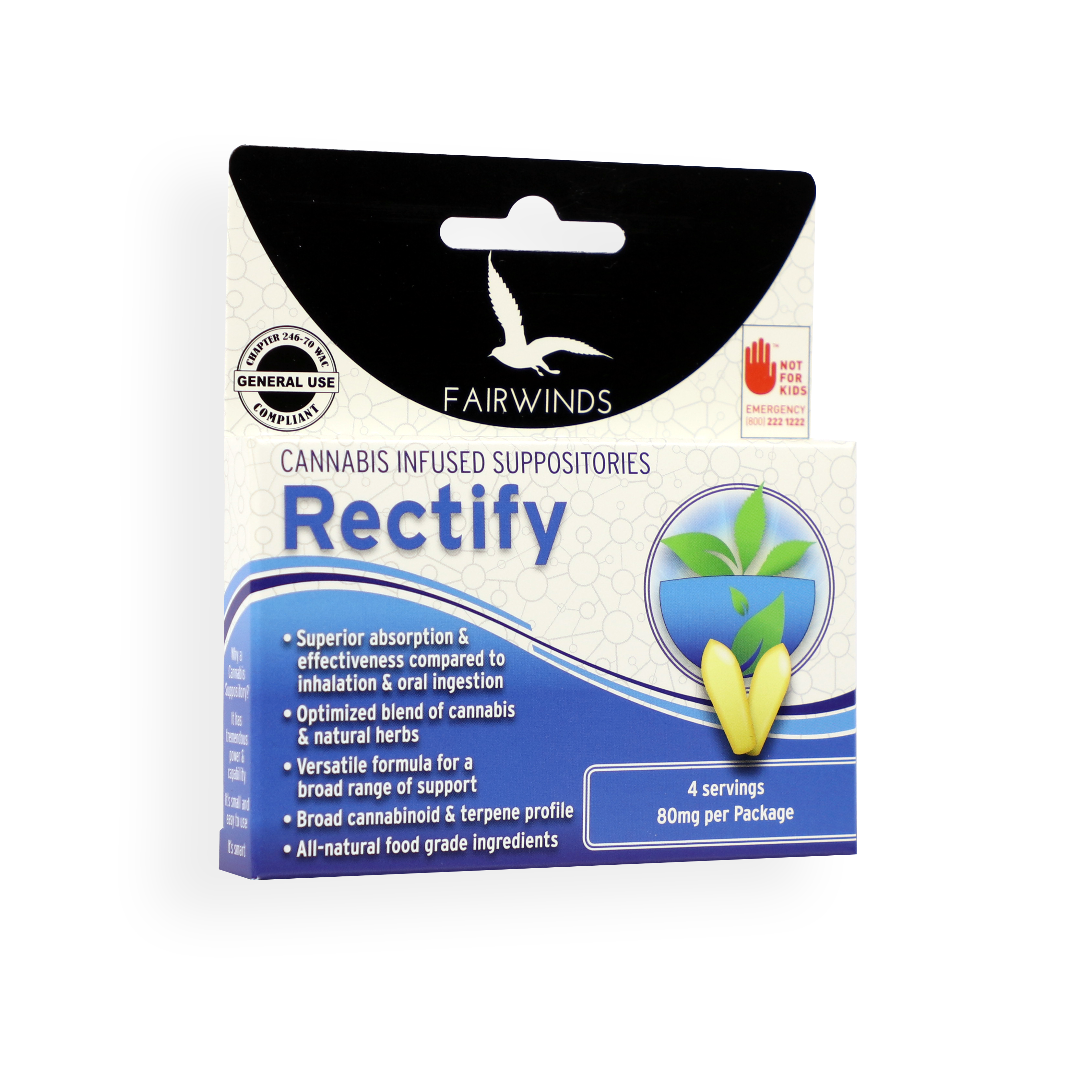 Rectify Cannabis Suppository 80mg 4-pack | Leafly