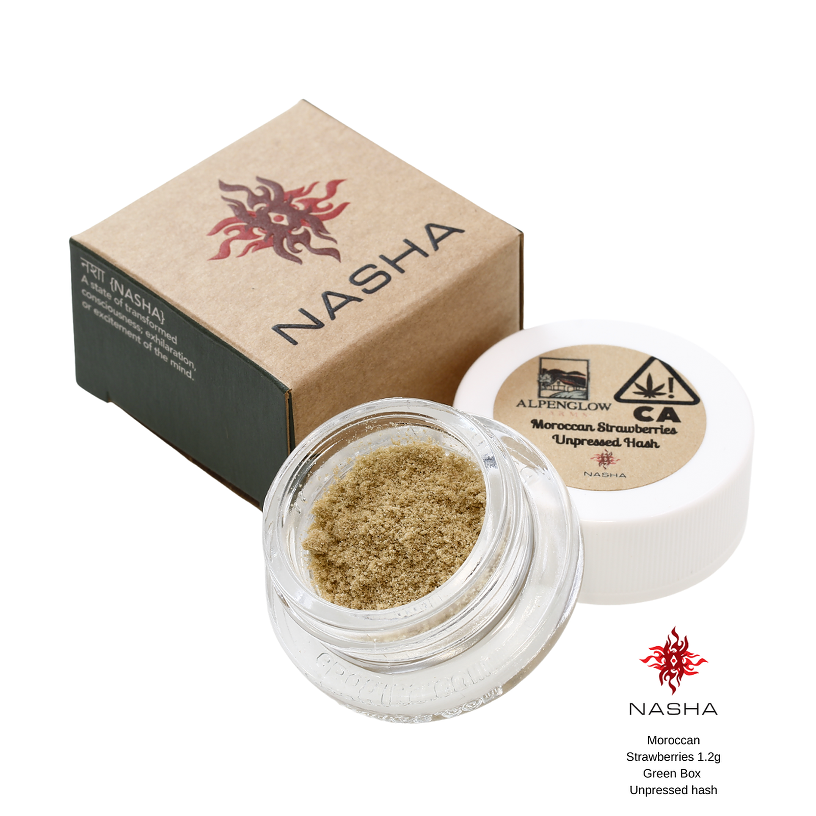 NASHA: Moroccan Strawberries 1.2g Green Unpressed Hash (Alpenglow) | Leafly