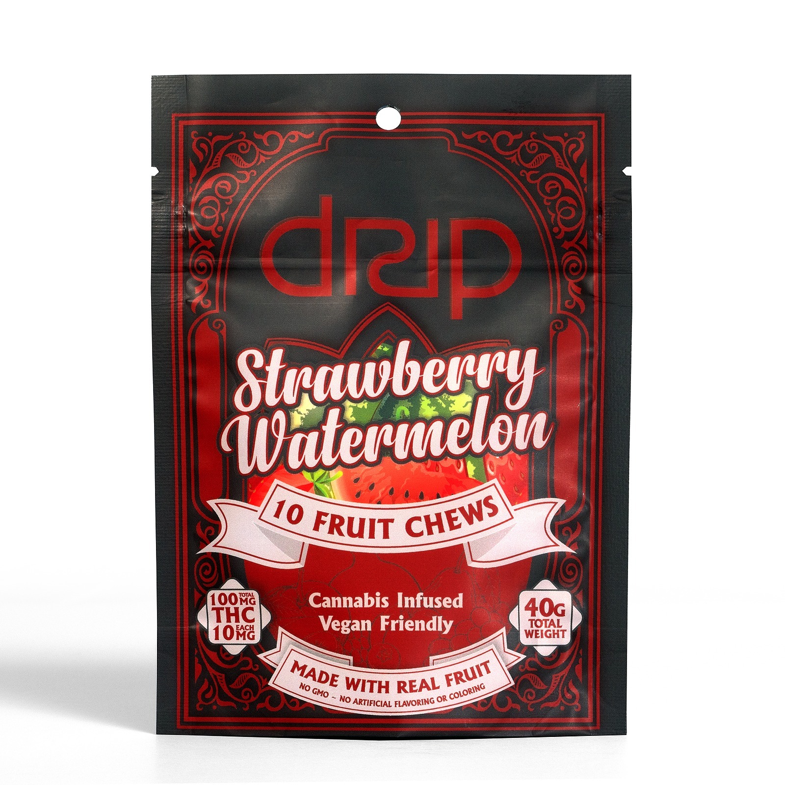 DRIP Oils + Extracts: Fruit Chews 100mg Strawberry Watermelon | Leafly