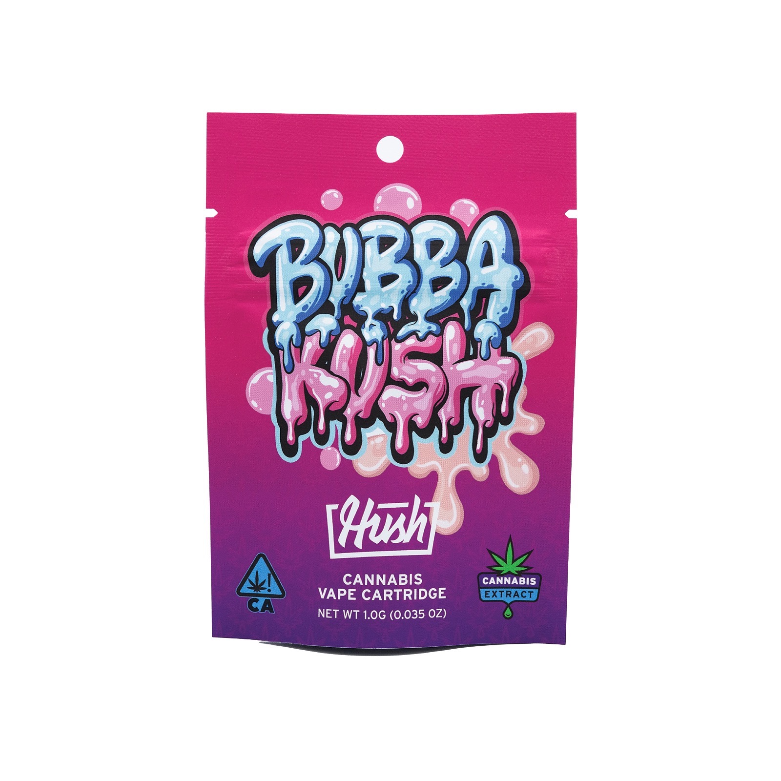HUSH: Bubba Kush Flavored Distillate Vape Cartridge 1g | Leafly