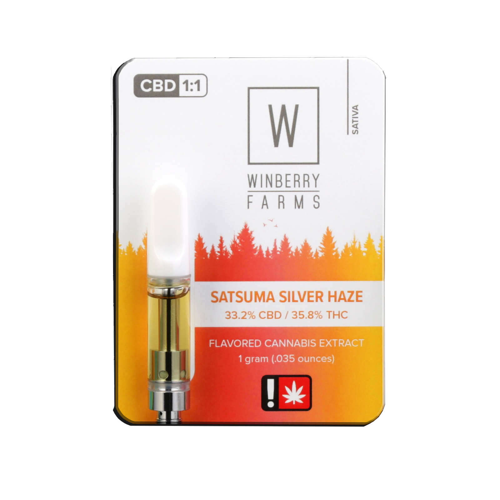 Winberry Farms 11 Satsuma Silver Haze CBD Cartridge 1g Leafly