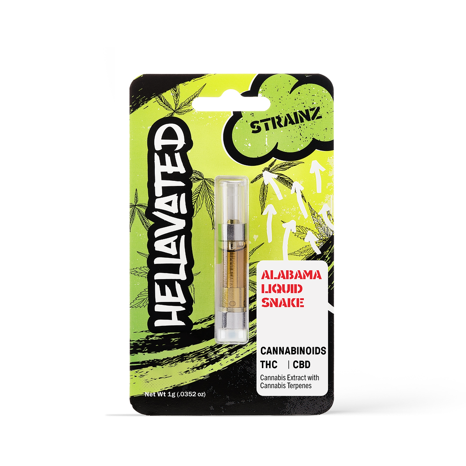 Strainz Hellavated: Alabama Liquid Snake Strainz Cartridge 1g | Leafly