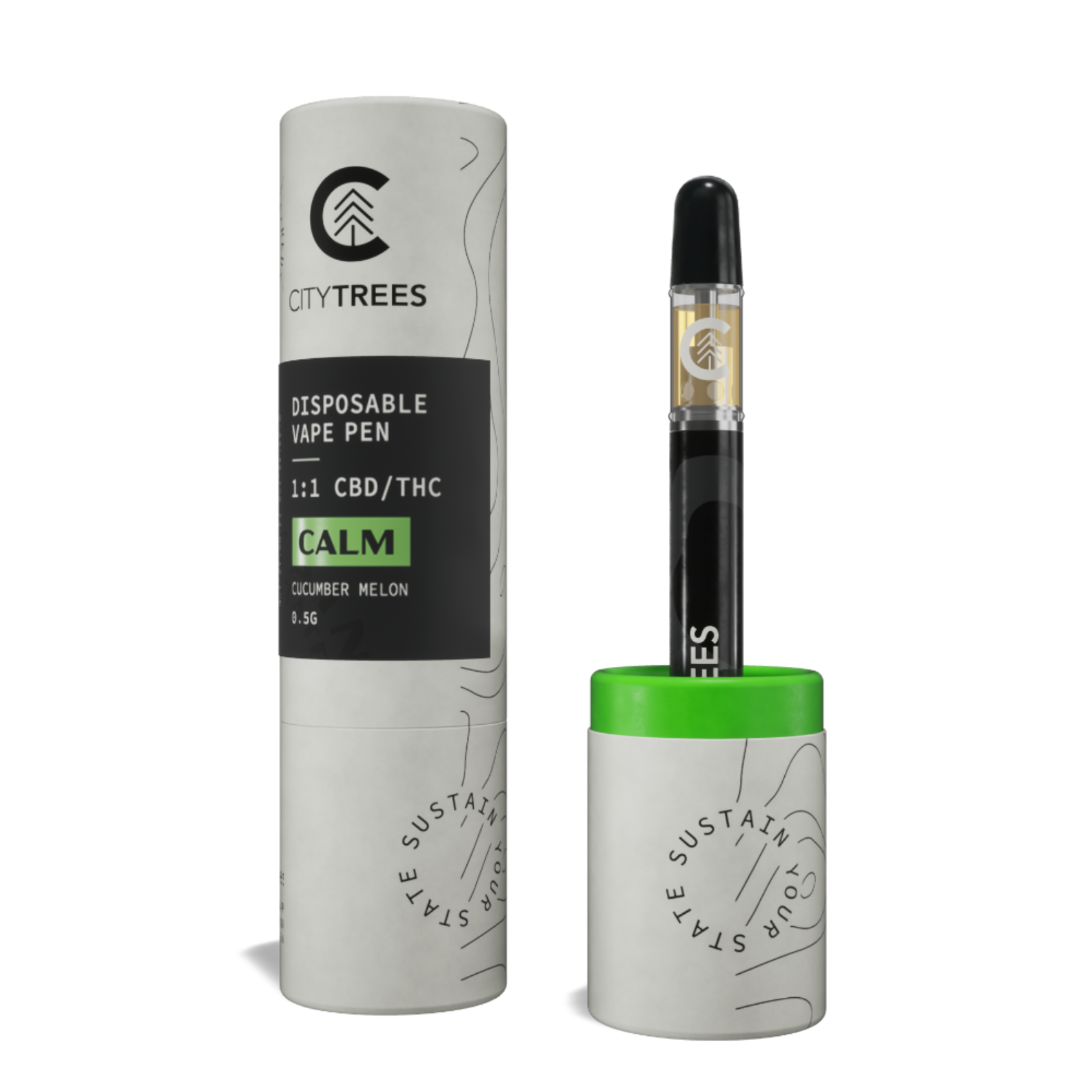 City Trees: City Trees 500mg 1:1 Calm Disposable Vape Pen | Leafly